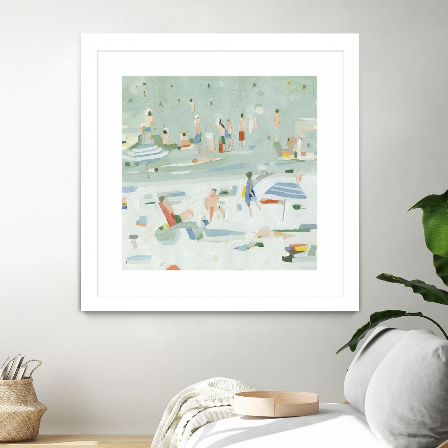 Summer Confetti II by Emma Scarvey on GIANT ART - green coastal & tropical abstract