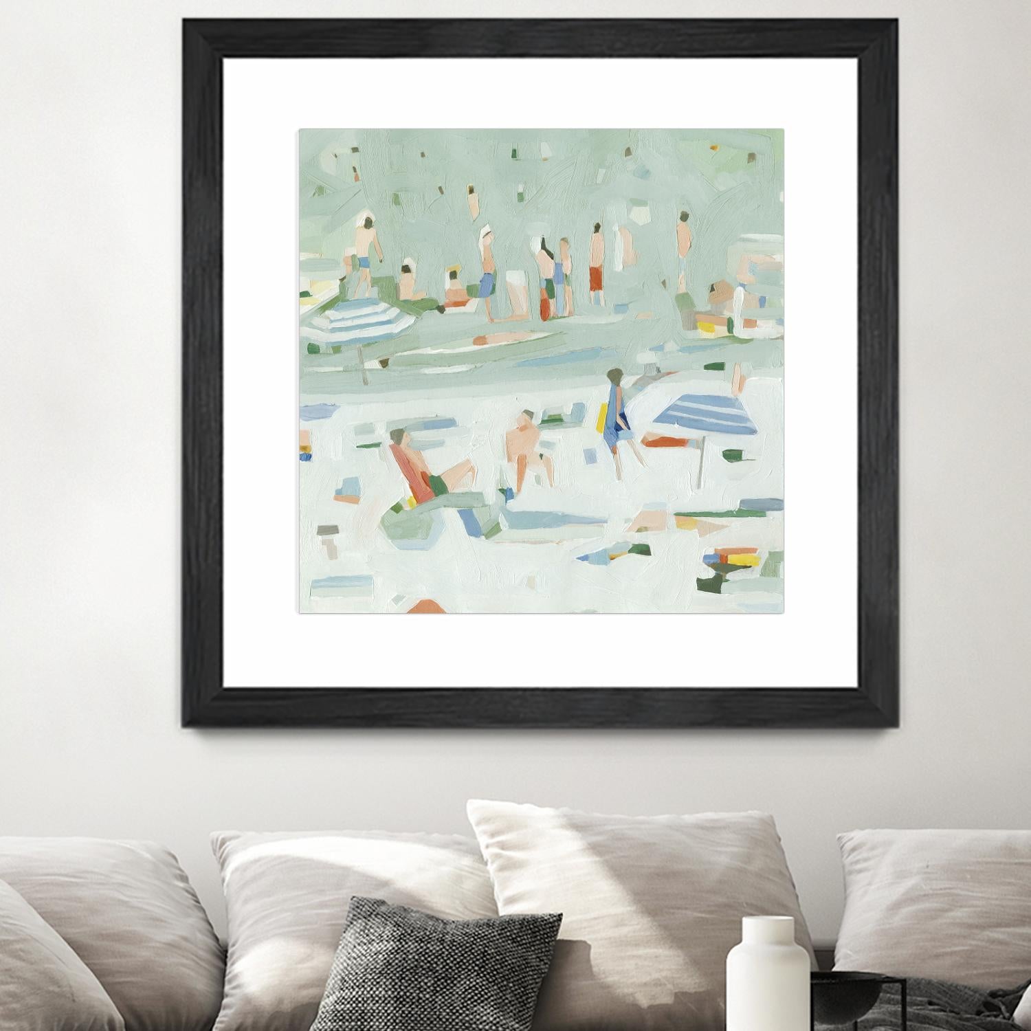 Summer Confetti II by Emma Scarvey on GIANT ART - green coastal & tropical abstract