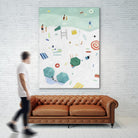 Beach Vista I by Emma Scarvey on GIANT ART - red coastal & tropical abstract