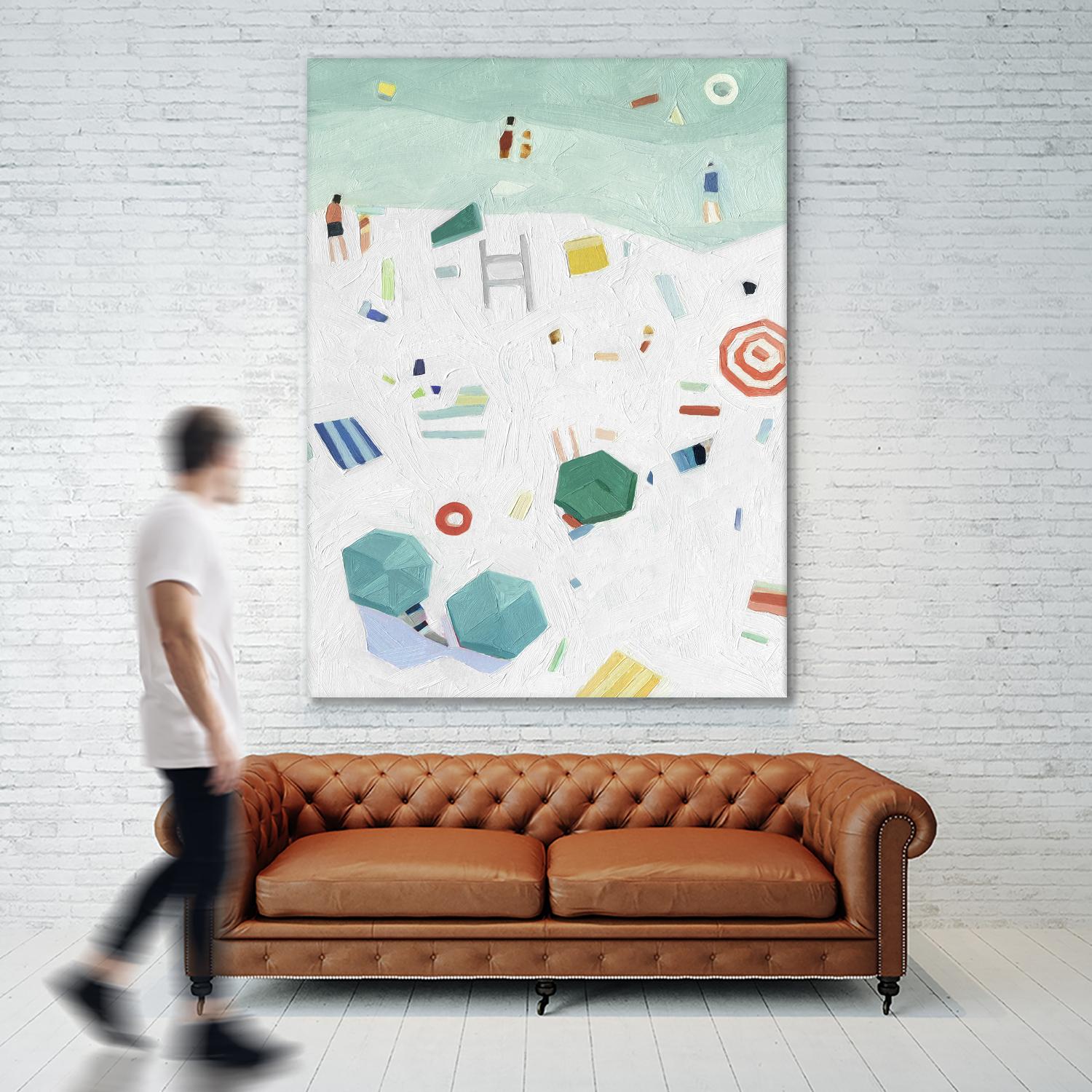 Beach Vista I by Emma Scarvey on GIANT ART - red coastal & tropical abstract