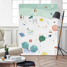 Beach Vista I by Emma Scarvey on GIANT ART - red coastal & tropical abstract