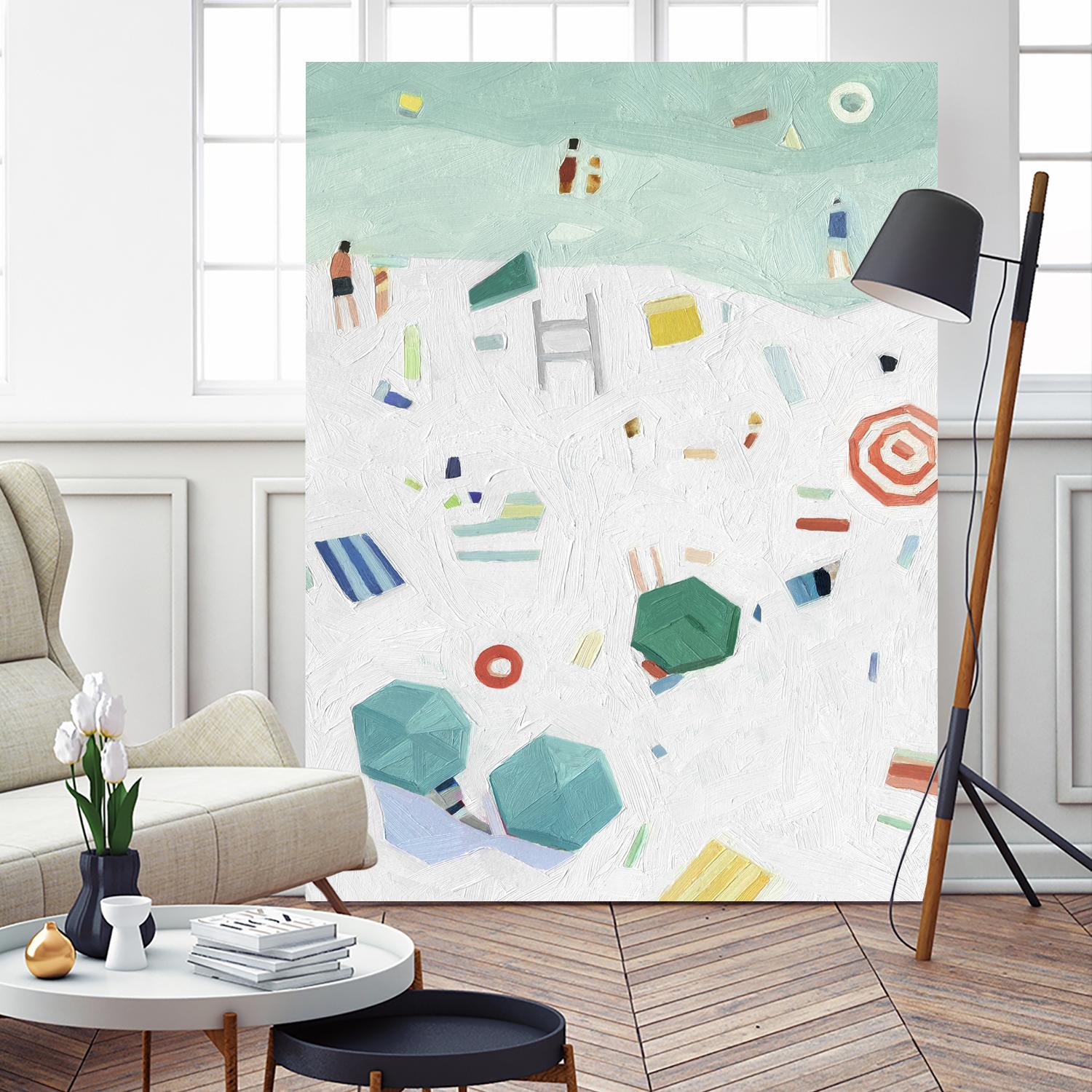 Beach Vista I by Emma Scarvey on GIANT ART - red coastal & tropical abstract