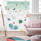 Beach Vista I by Emma Scarvey on GIANT ART - red coastal & tropical abstract