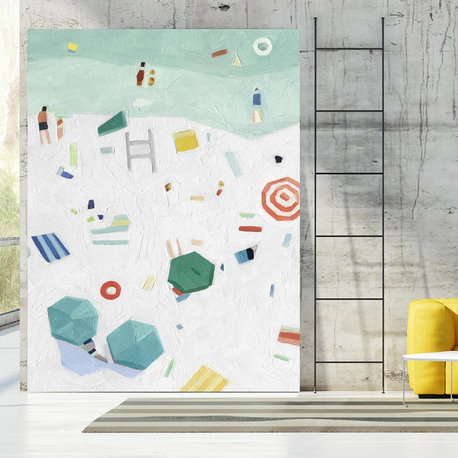 Beach Vista I by Emma Scarvey on GIANT ART - red coastal & tropical abstract