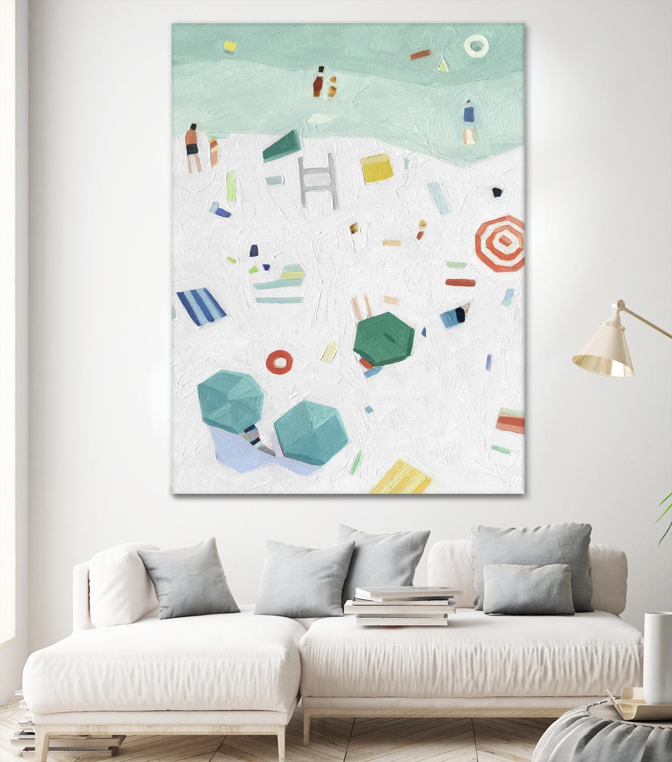 Beach Vista I by Emma Scarvey on GIANT ART - red coastal & tropical abstract