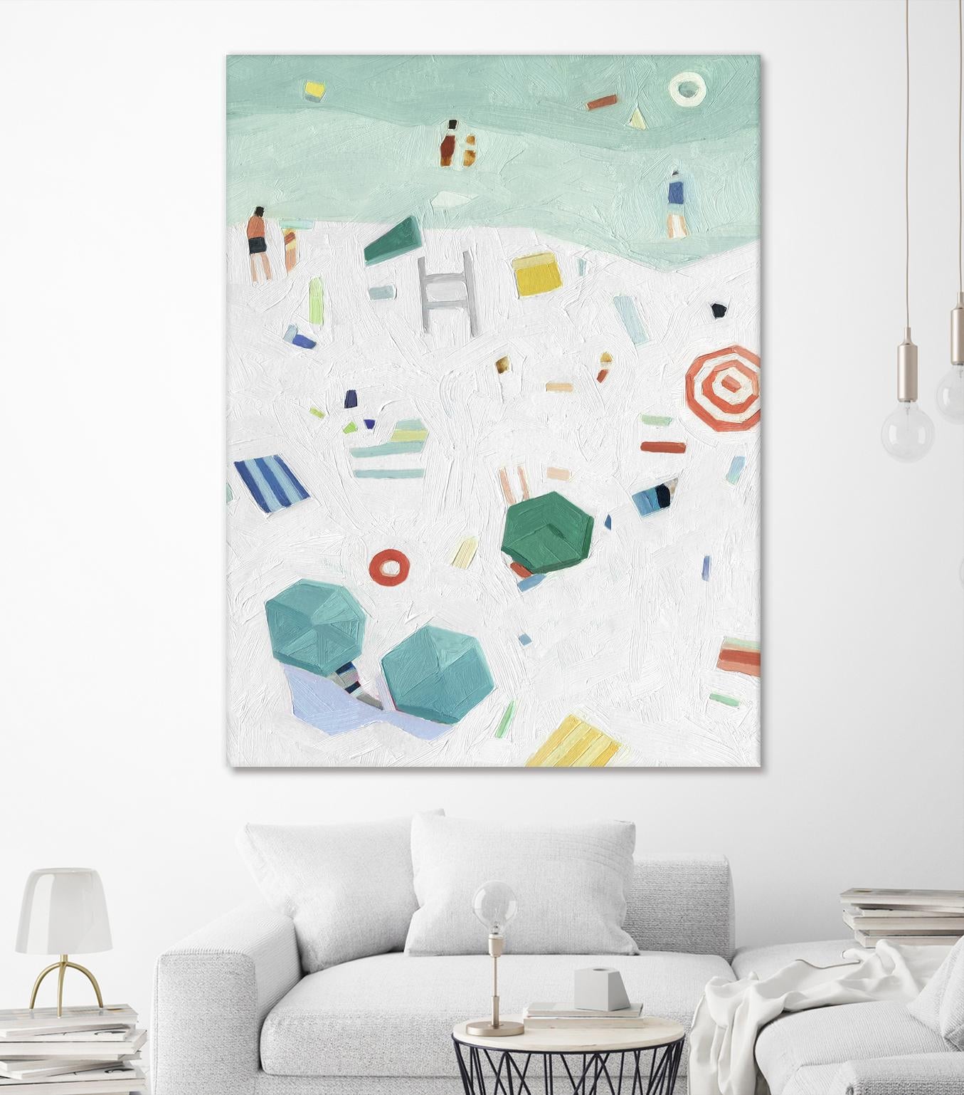 Beach Vista I by Emma Scarvey on GIANT ART - red coastal & tropical abstract