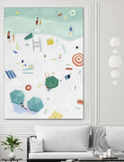 Beach Vista I by Emma Scarvey on GIANT ART - red coastal & tropical abstract