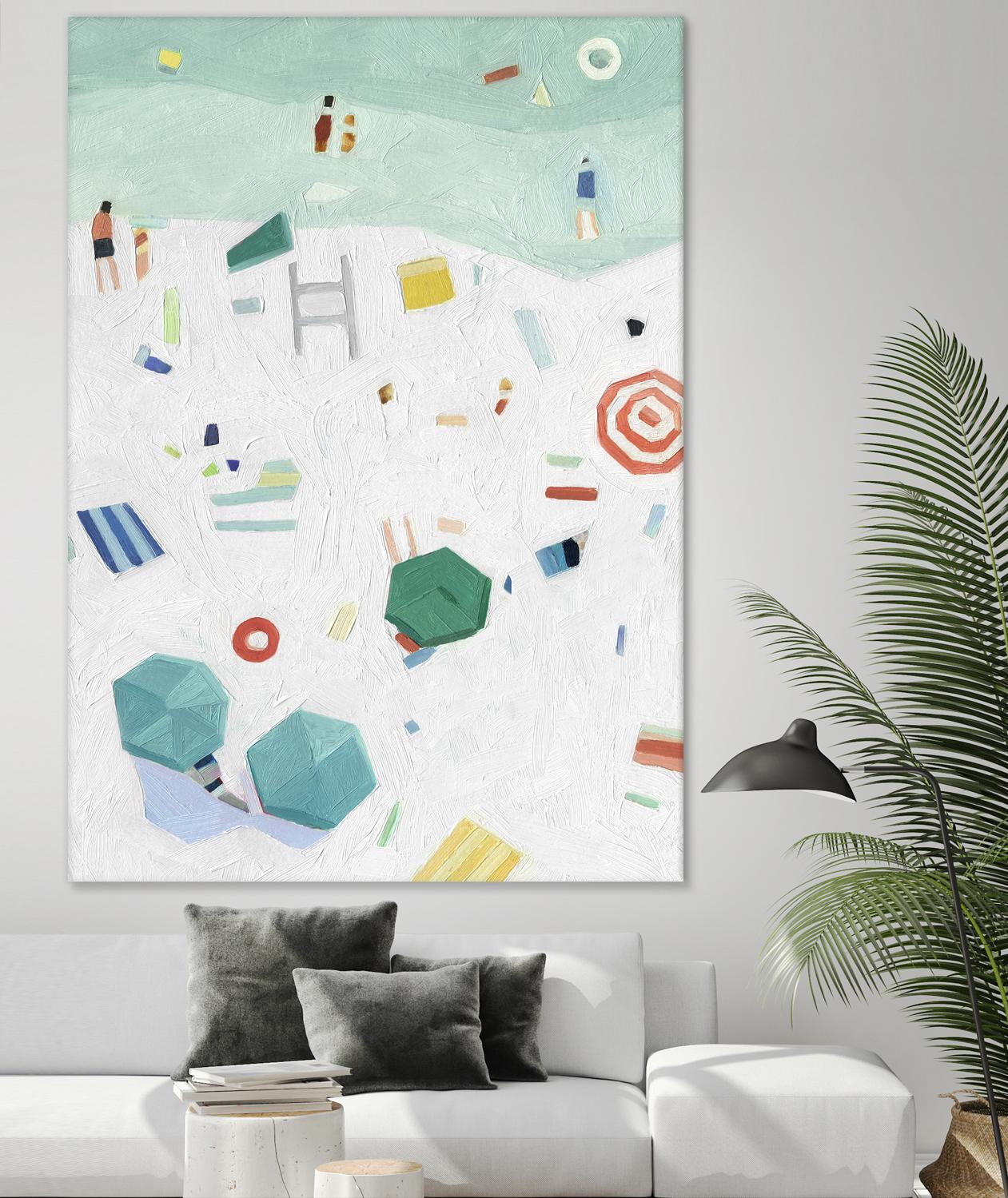 Beach Vista I by Emma Scarvey on GIANT ART - red coastal & tropical abstract