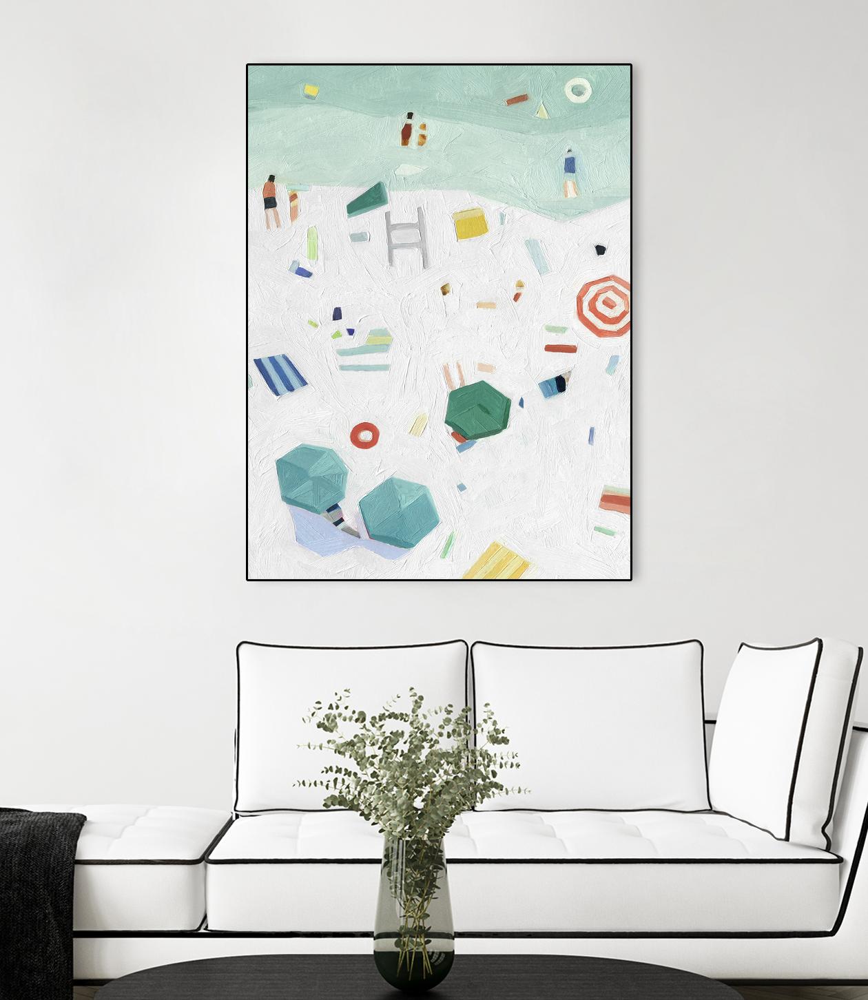 Beach Vista I by Emma Scarvey on GIANT ART - red coastal & tropical abstract