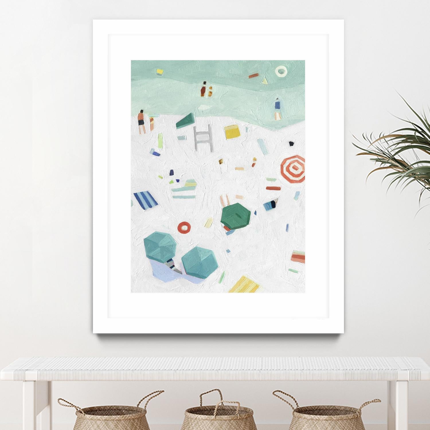 Beach Vista I by Emma Scarvey on GIANT ART - red coastal & tropical abstract