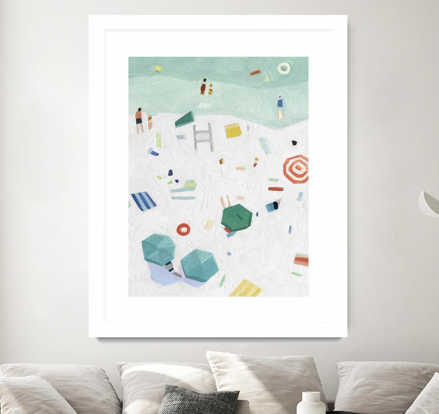 Beach Vista I by Emma Scarvey on GIANT ART - red coastal & tropical abstract