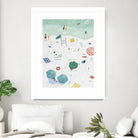 Beach Vista I by Emma Scarvey on GIANT ART - red coastal & tropical abstract