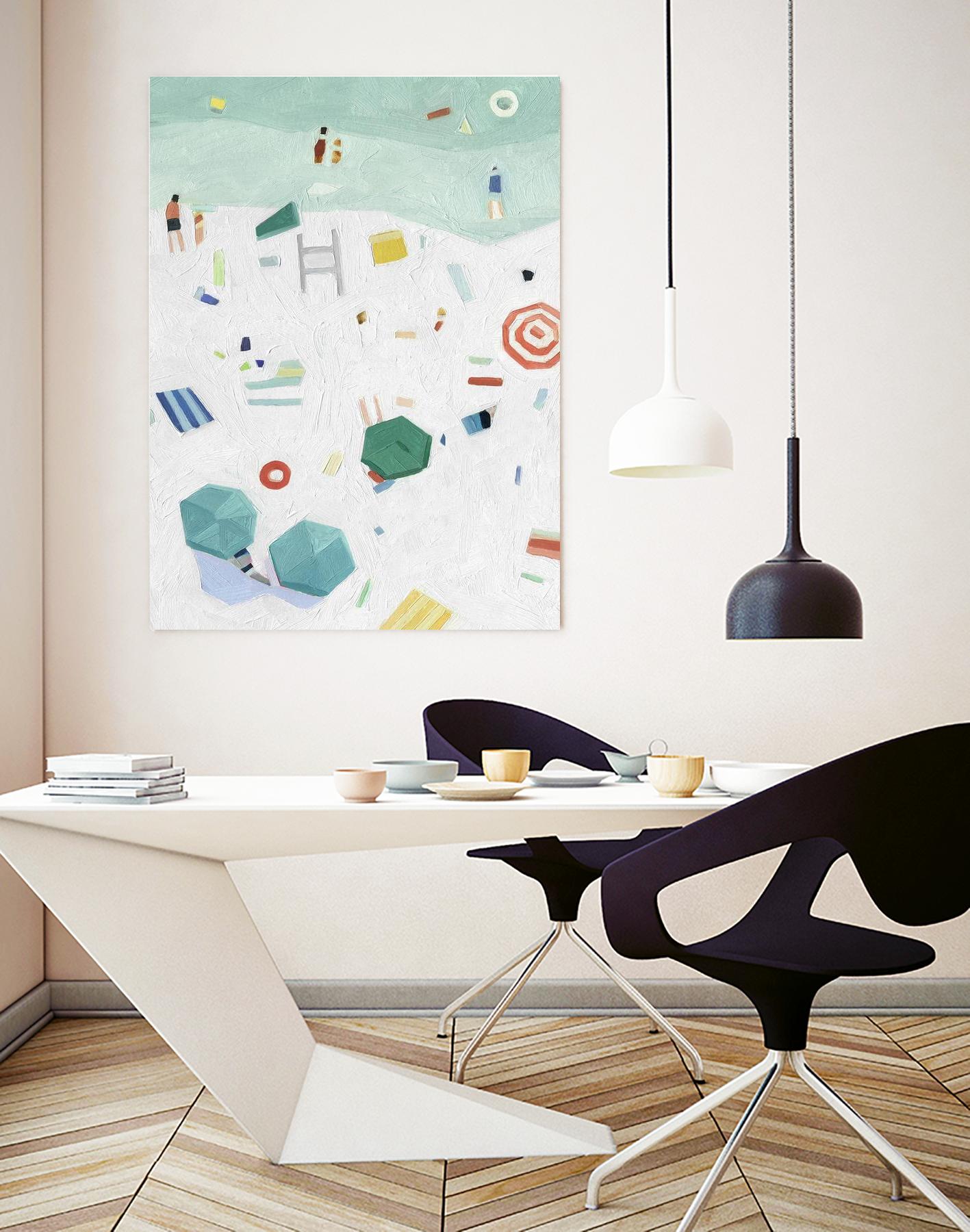 Beach Vista I by Emma Scarvey on GIANT ART - red coastal & tropical abstract