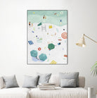 Beach Vista I by Emma Scarvey on GIANT ART - red coastal & tropical abstract