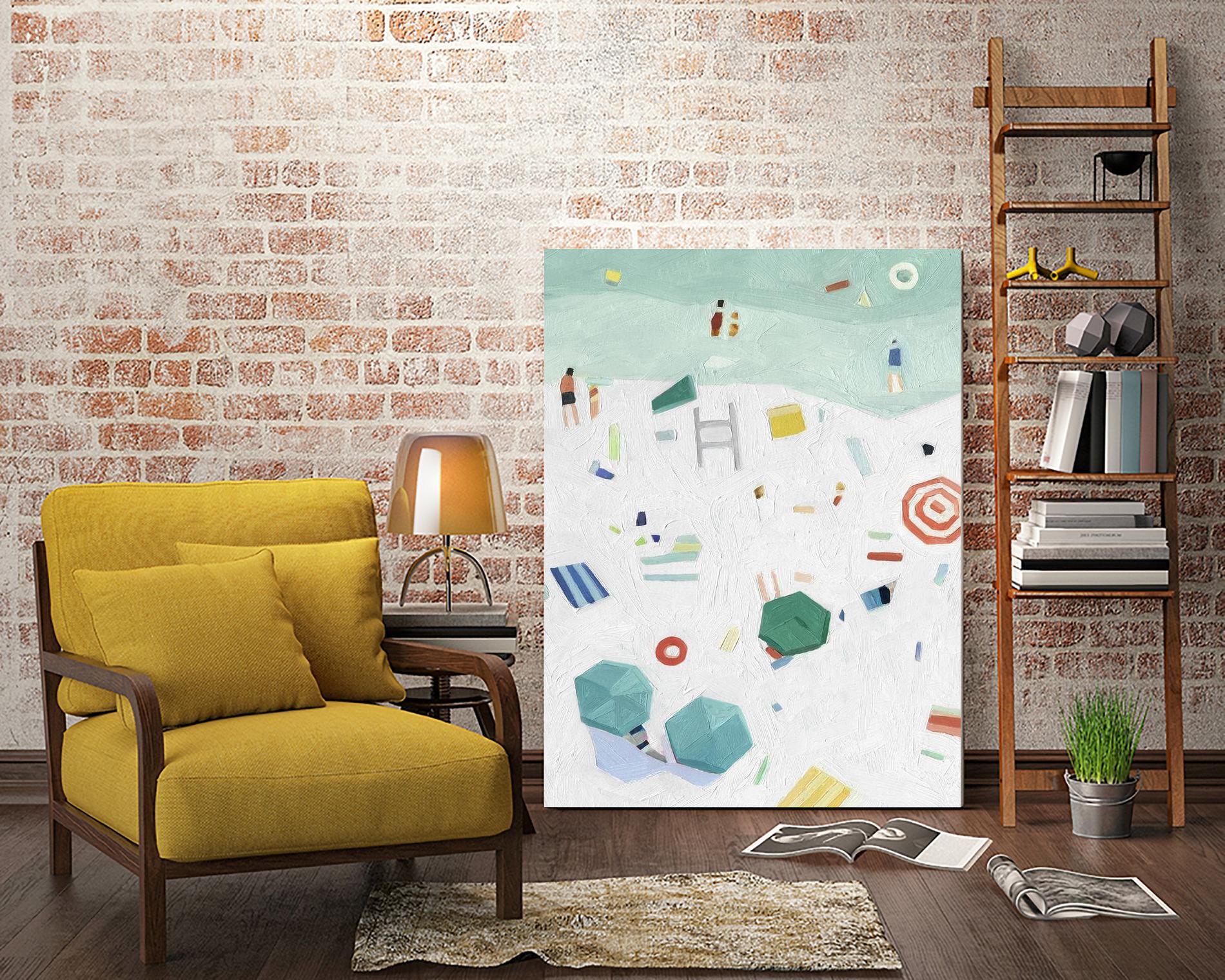 Beach Vista I by Emma Scarvey on GIANT ART - red coastal & tropical abstract