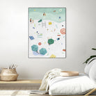 Beach Vista I by Emma Scarvey on GIANT ART - red coastal & tropical abstract