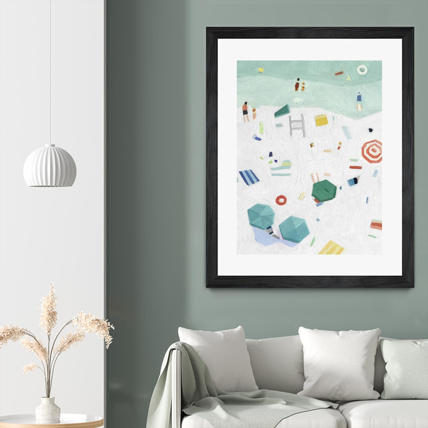 Beach Vista I by Emma Scarvey on GIANT ART - red coastal & tropical abstract