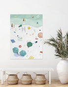 Beach Vista I by Emma Scarvey on GIANT ART - red coastal & tropical abstract