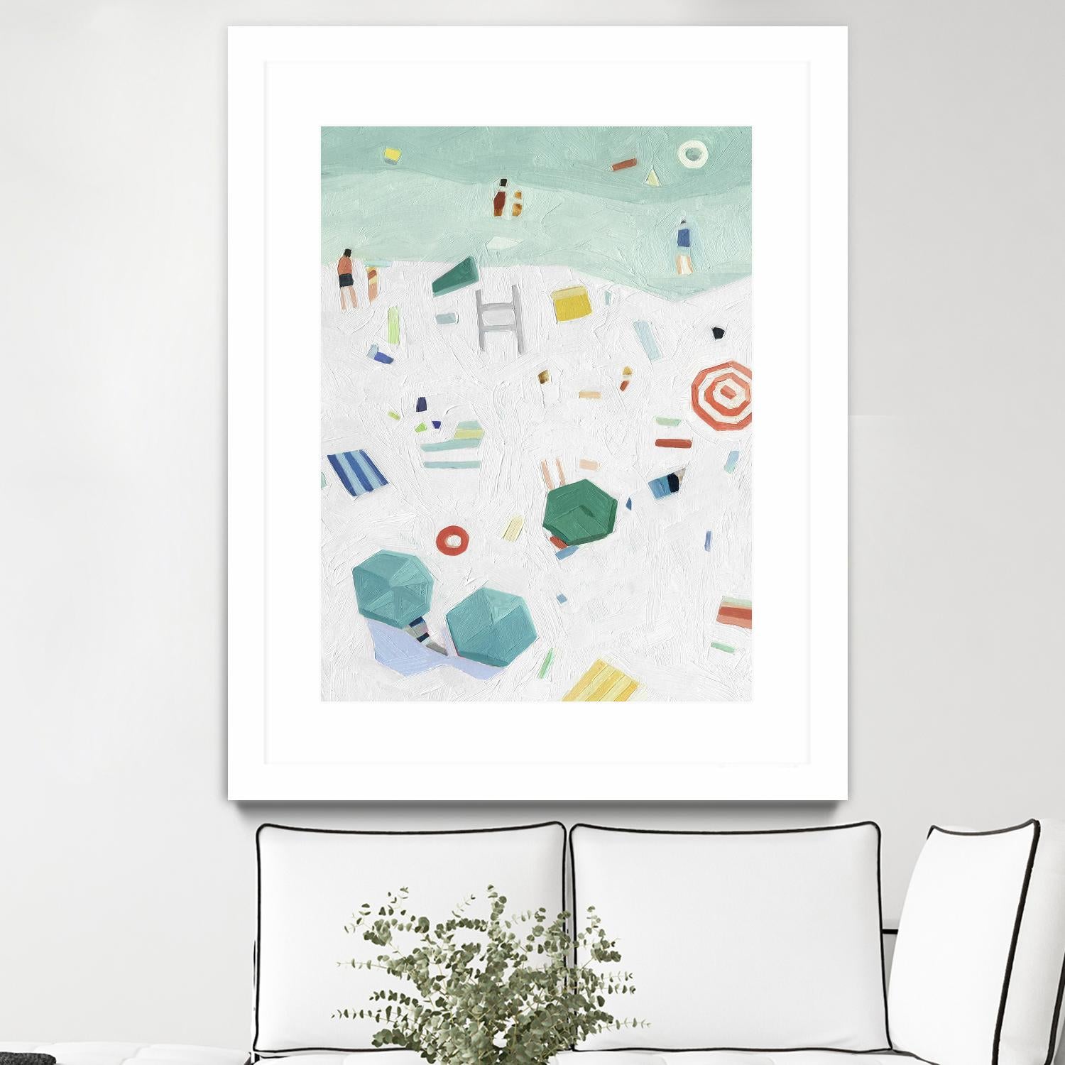 Beach Vista I by Emma Scarvey on GIANT ART - red coastal & tropical abstract