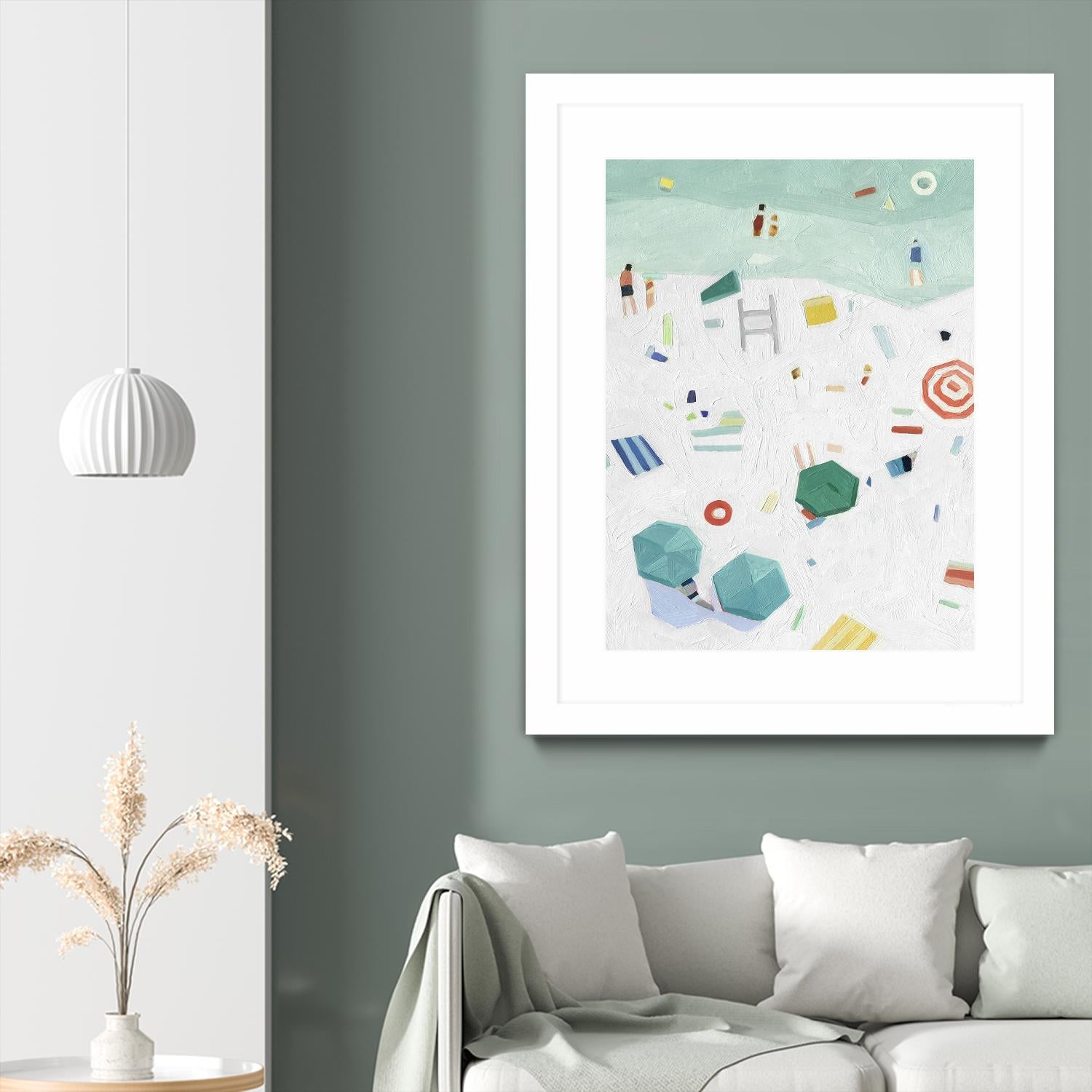 Beach Vista I by Emma Scarvey on GIANT ART - red coastal & tropical abstract