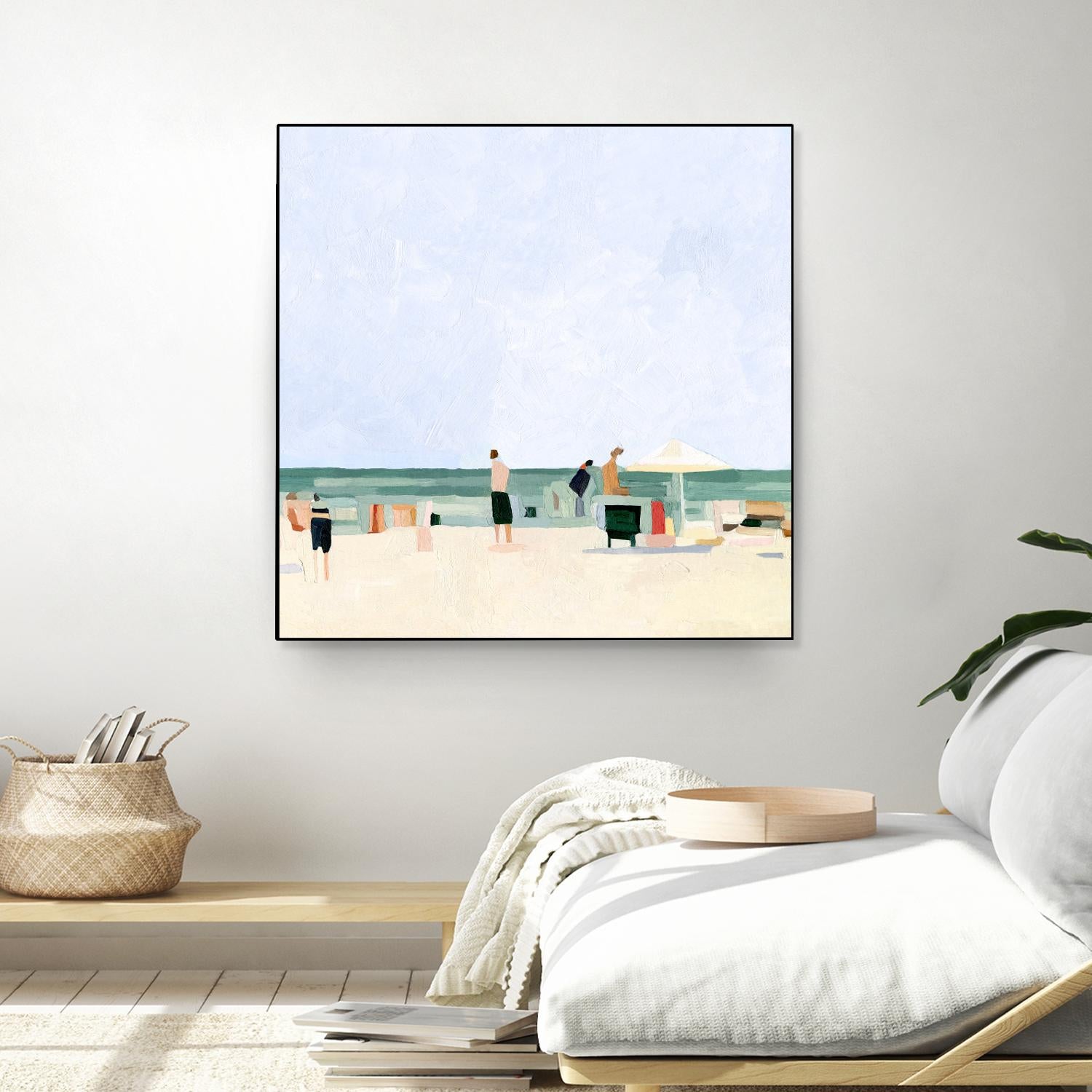 Family Vacation I by Emma Scarvey on GIANT ART - pink coastal & tropical abstract