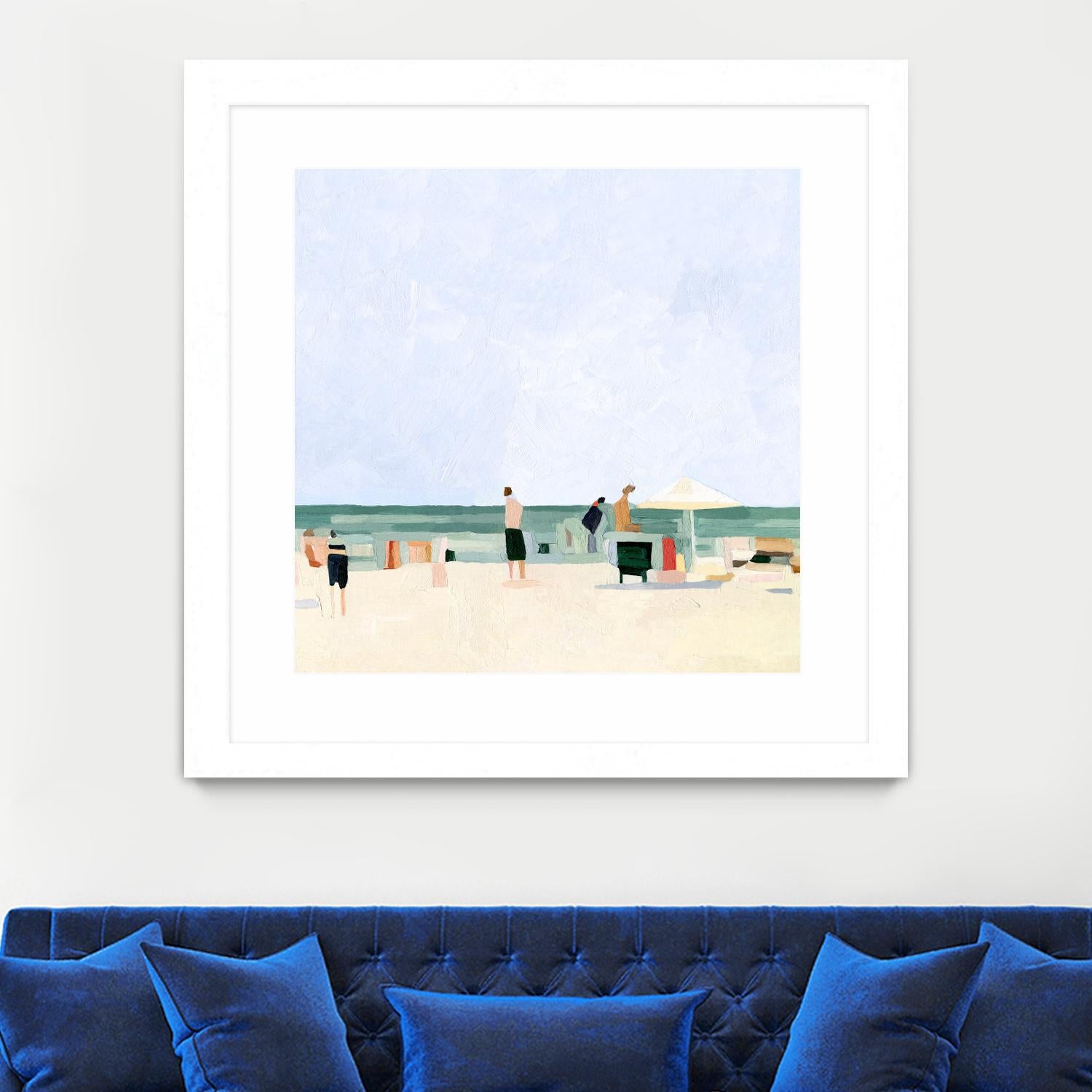 Family Vacation I by Emma Scarvey on GIANT ART - pink coastal & tropical abstract