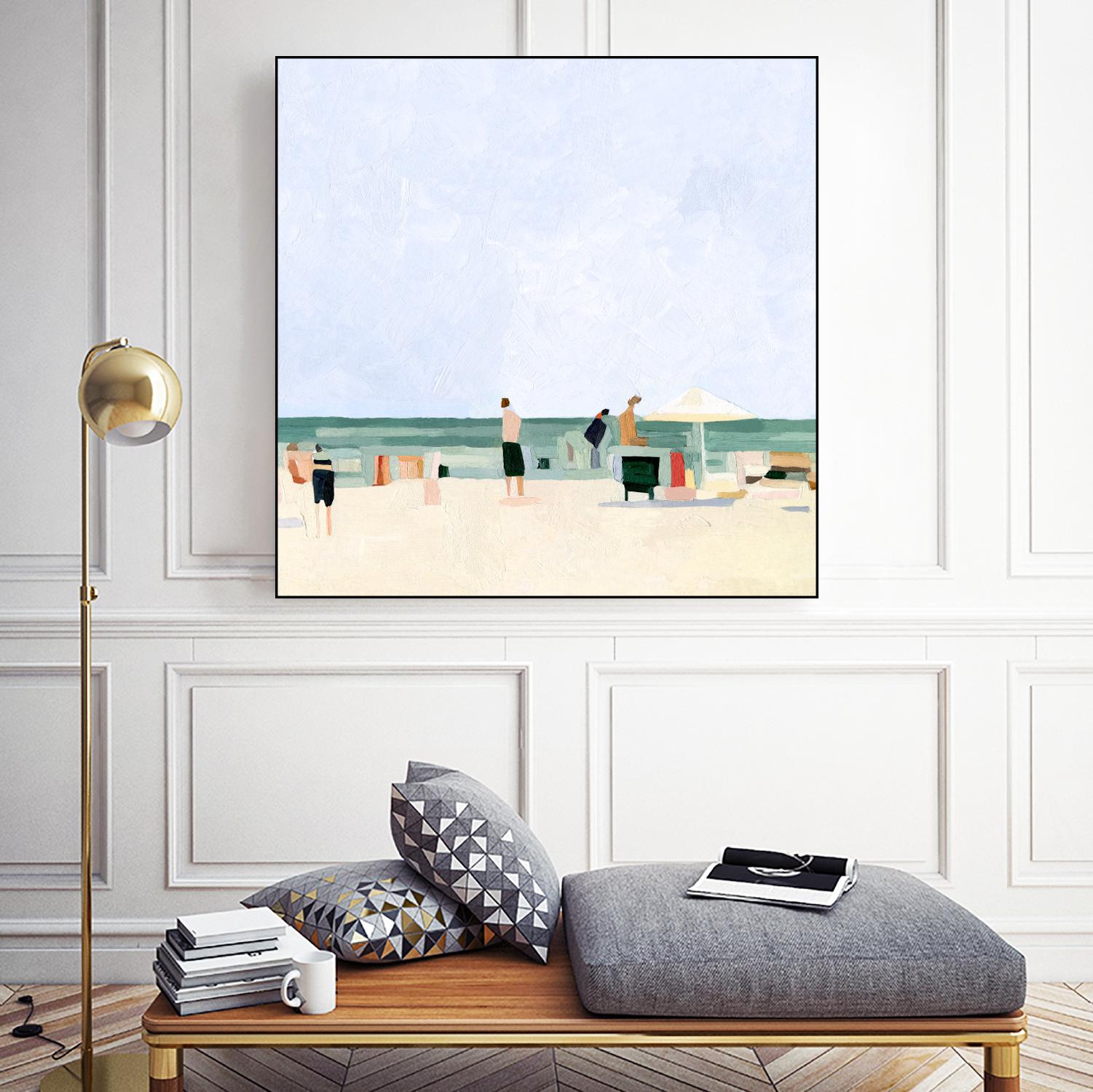 Family Vacation I by Emma Scarvey on GIANT ART - pink coastal & tropical abstract