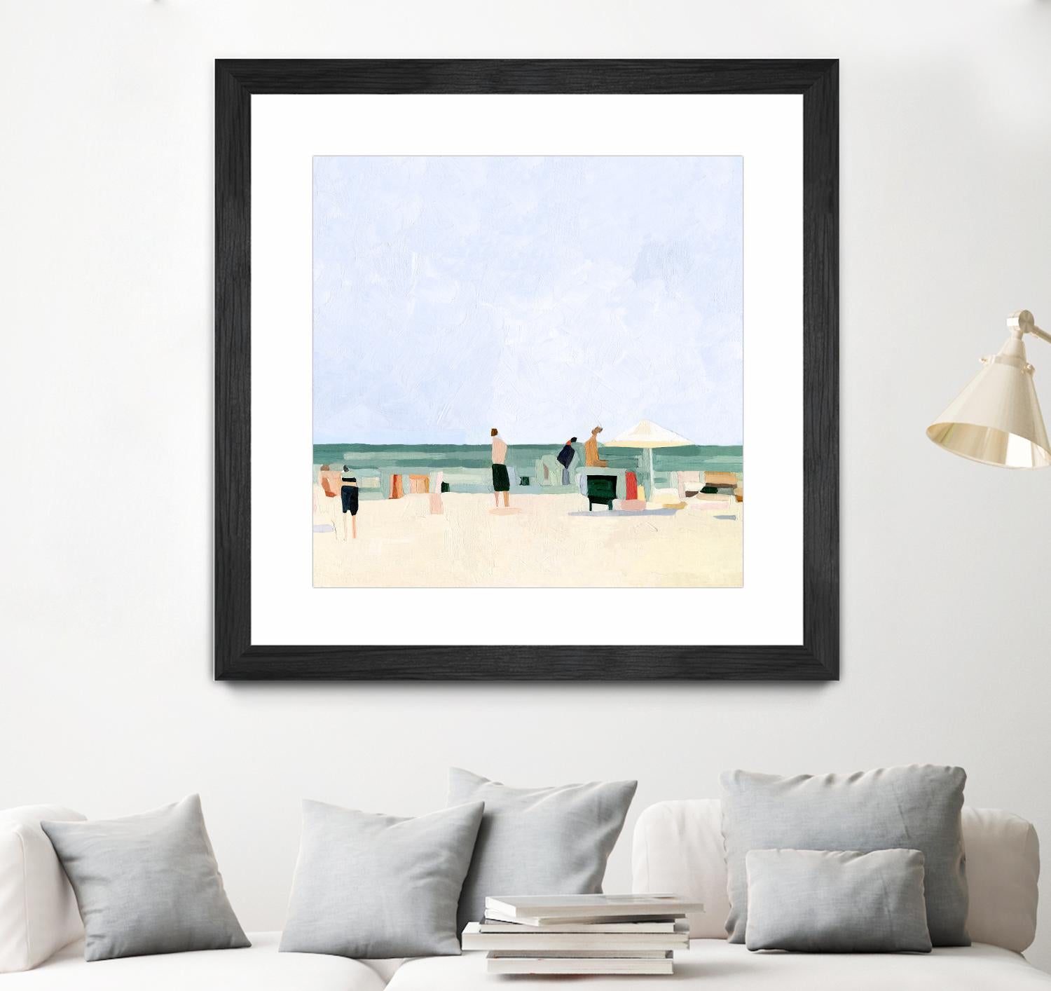 Family Vacation I by Emma Scarvey on GIANT ART - pink coastal & tropical abstract