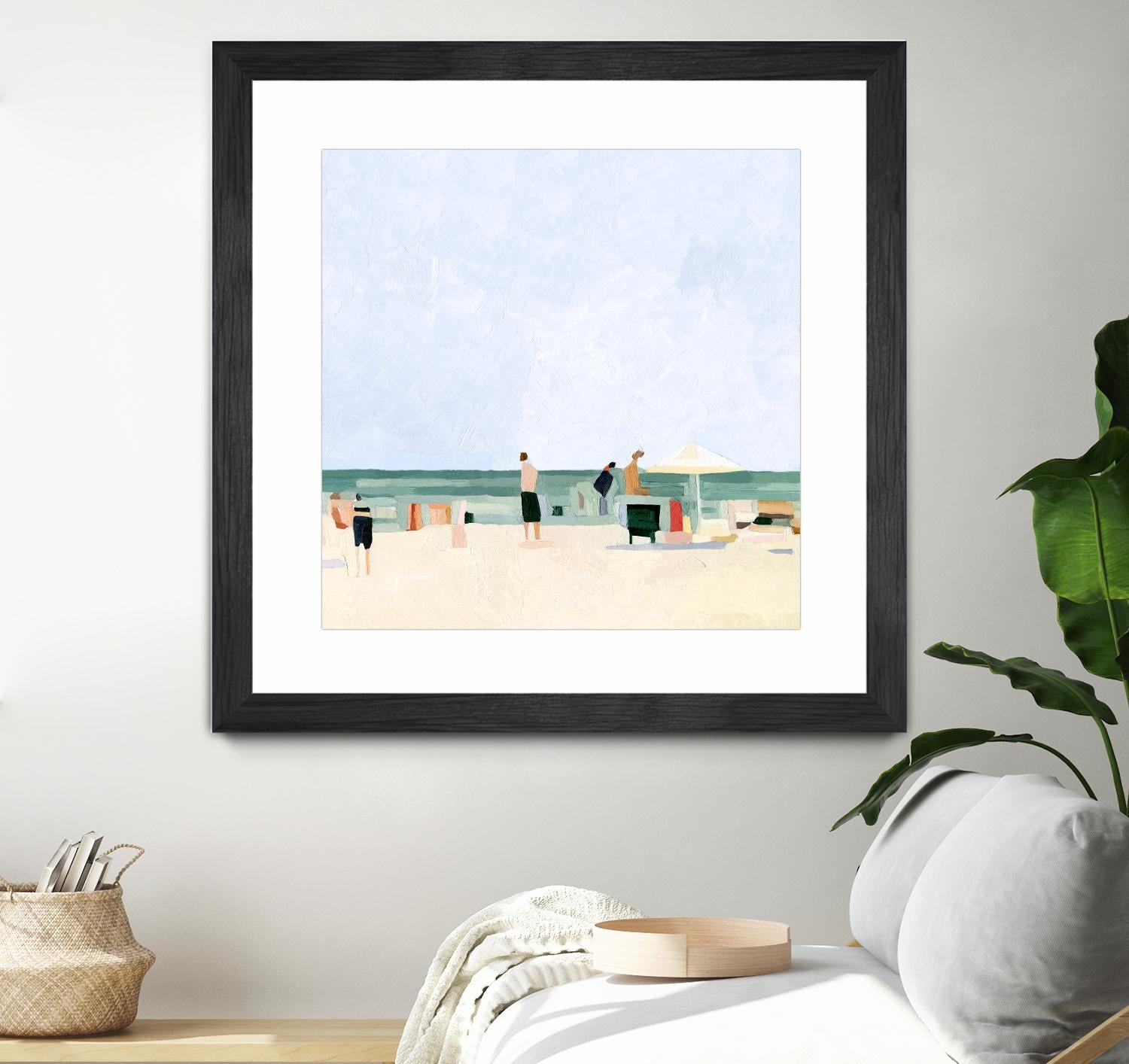 Family Vacation I by Emma Scarvey on GIANT ART - pink coastal & tropical abstract