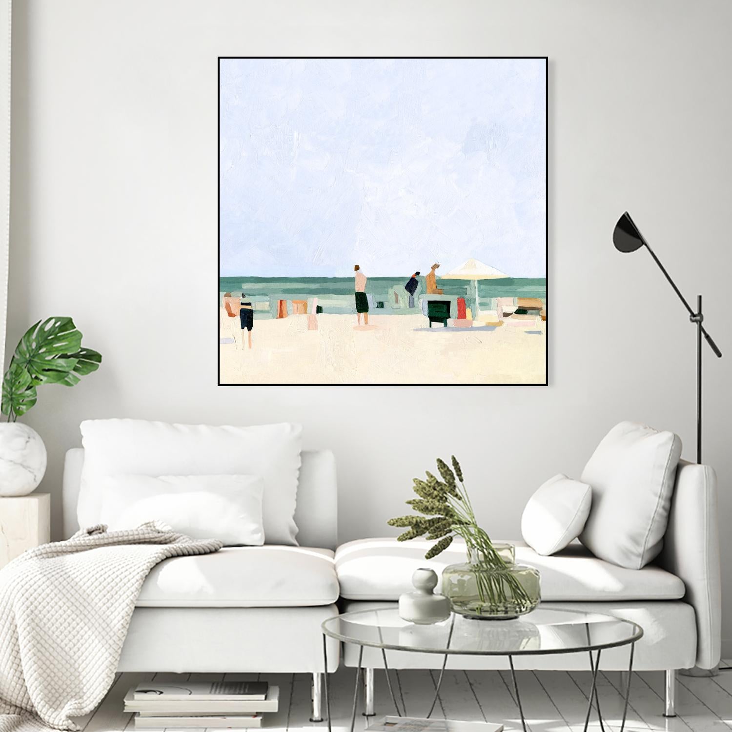 Family Vacation I by Emma Scarvey on GIANT ART - pink coastal & tropical abstract