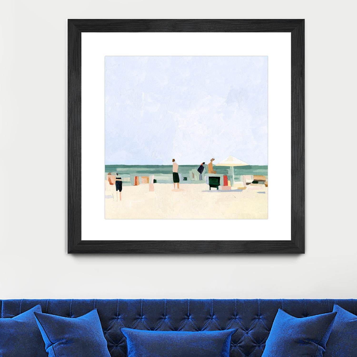 Family Vacation I by Emma Scarvey on GIANT ART - pink coastal & tropical abstract