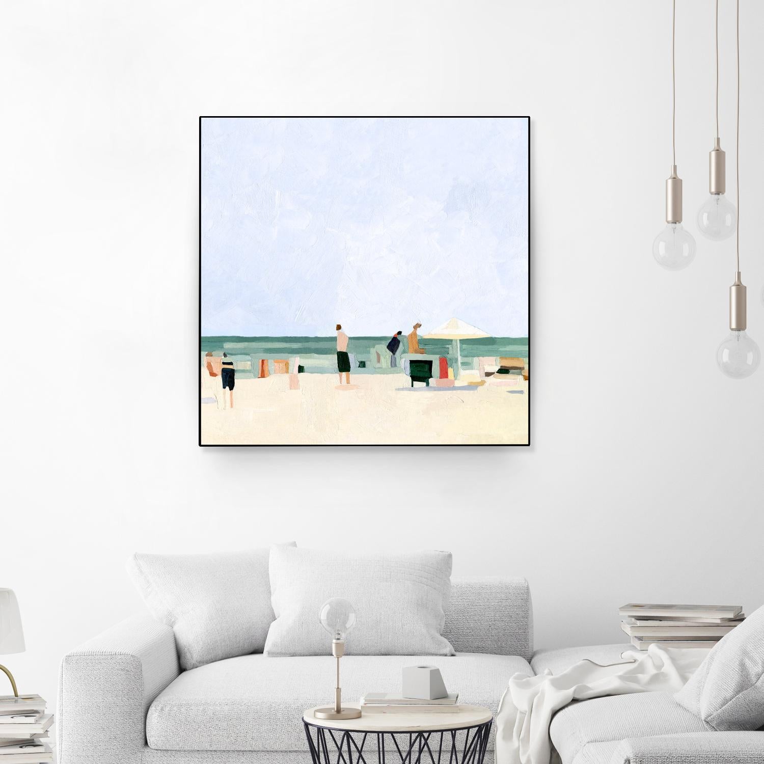 Family Vacation I by Emma Scarvey on GIANT ART - pink coastal & tropical abstract
