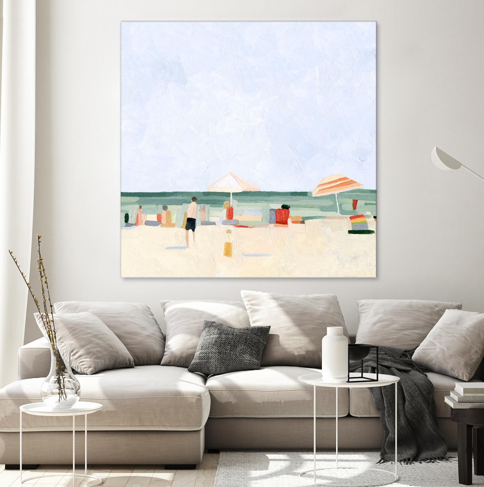 Family Vacation II by Emma Scarvey on GIANT ART - beige coastal & tropical abstract