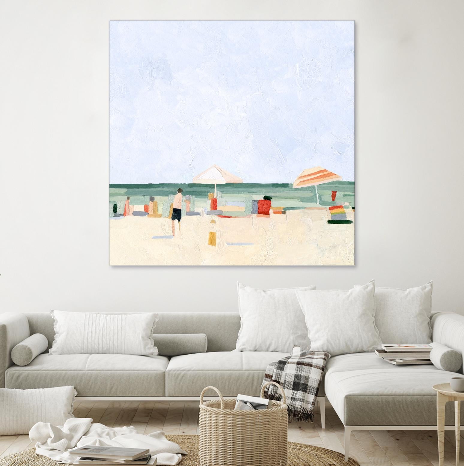 Family Vacation II by Emma Scarvey on GIANT ART - beige coastal & tropical abstract