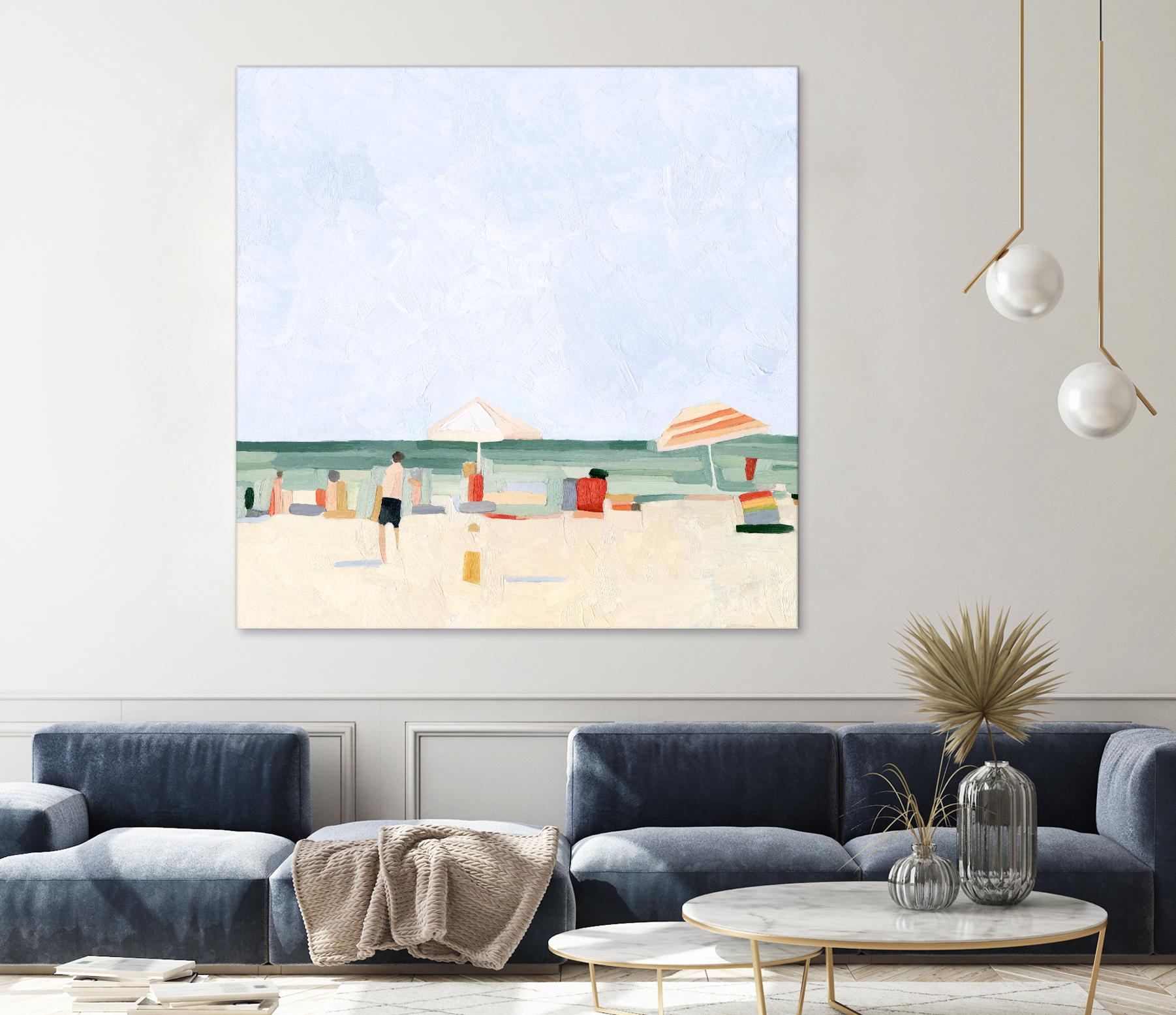 Family Vacation II by Emma Scarvey on GIANT ART - beige coastal & tropical abstract