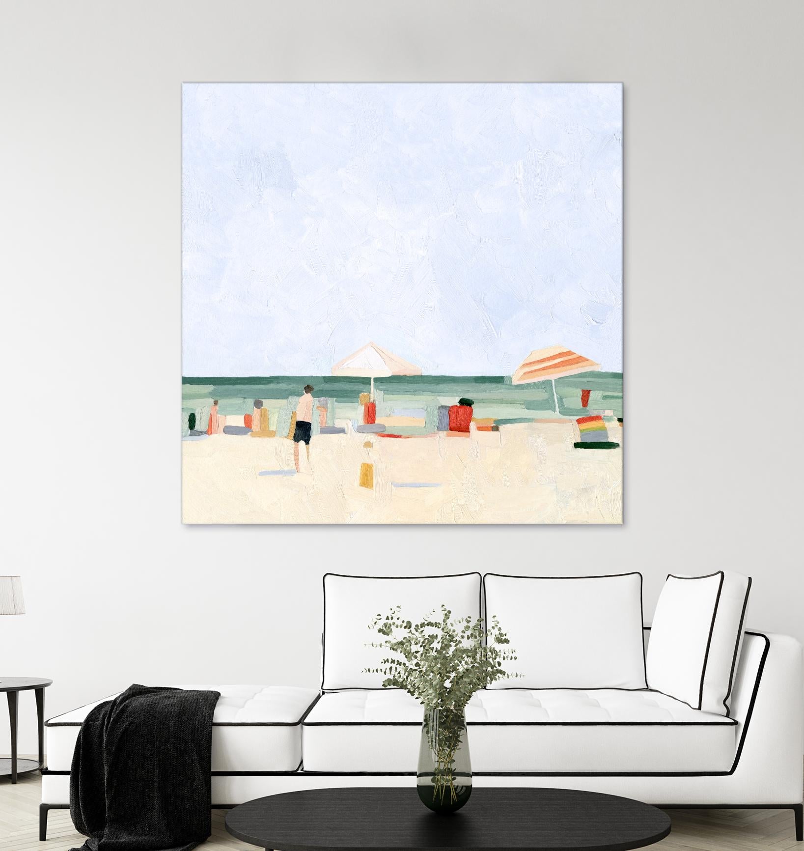 Family Vacation II by Emma Scarvey on GIANT ART - beige coastal & tropical abstract