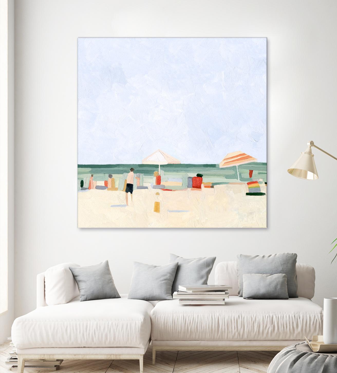 Family Vacation II by Emma Scarvey on GIANT ART - beige coastal & tropical abstract