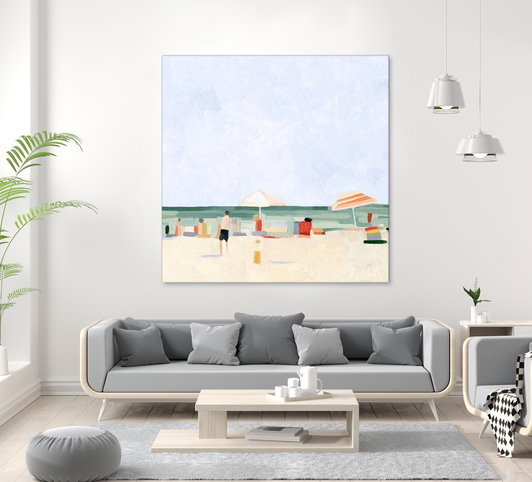 Family Vacation II by Emma Scarvey on GIANT ART - beige coastal & tropical abstract