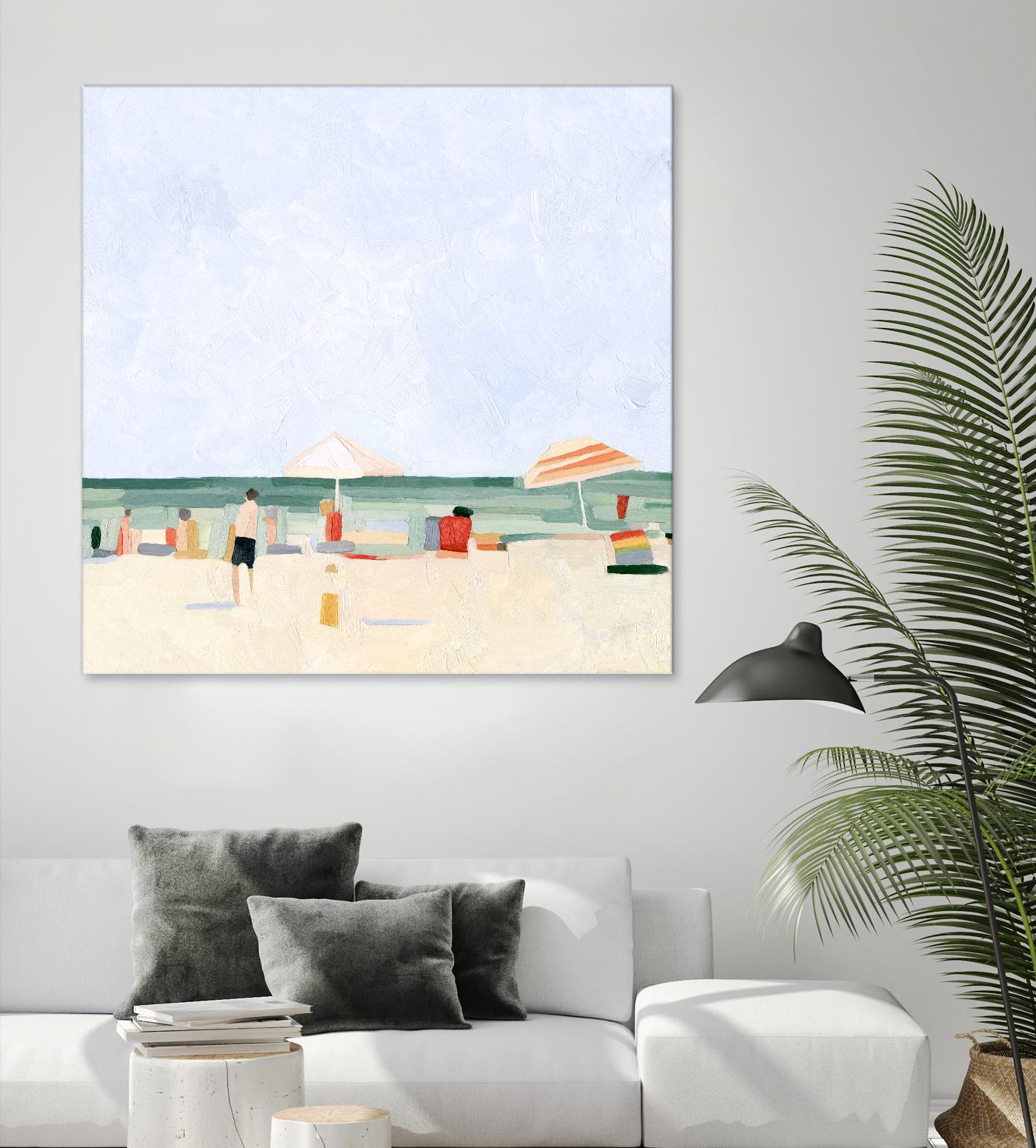 Family Vacation II by Emma Scarvey on GIANT ART - beige coastal & tropical abstract