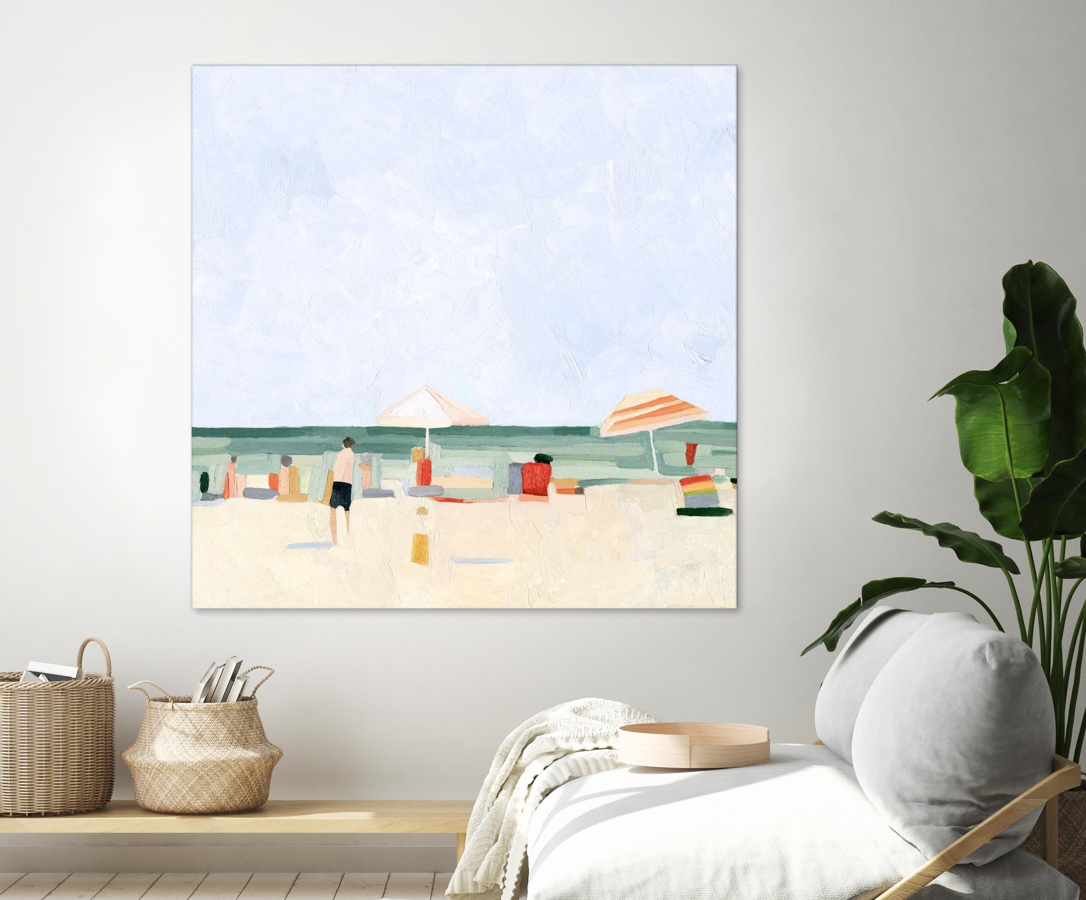 Family Vacation II by Emma Scarvey on GIANT ART - beige coastal & tropical abstract