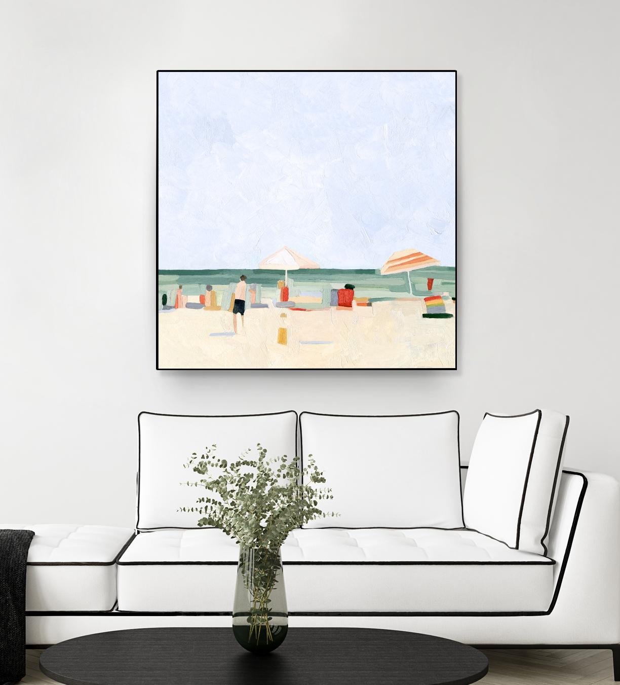 Family Vacation II by Emma Scarvey on GIANT ART - beige coastal & tropical abstract