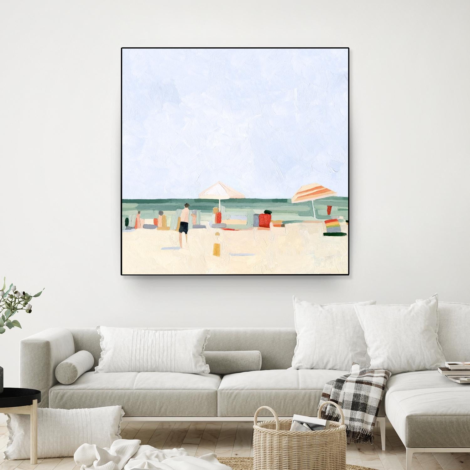 Family Vacation II by Emma Scarvey on GIANT ART - beige coastal & tropical abstract