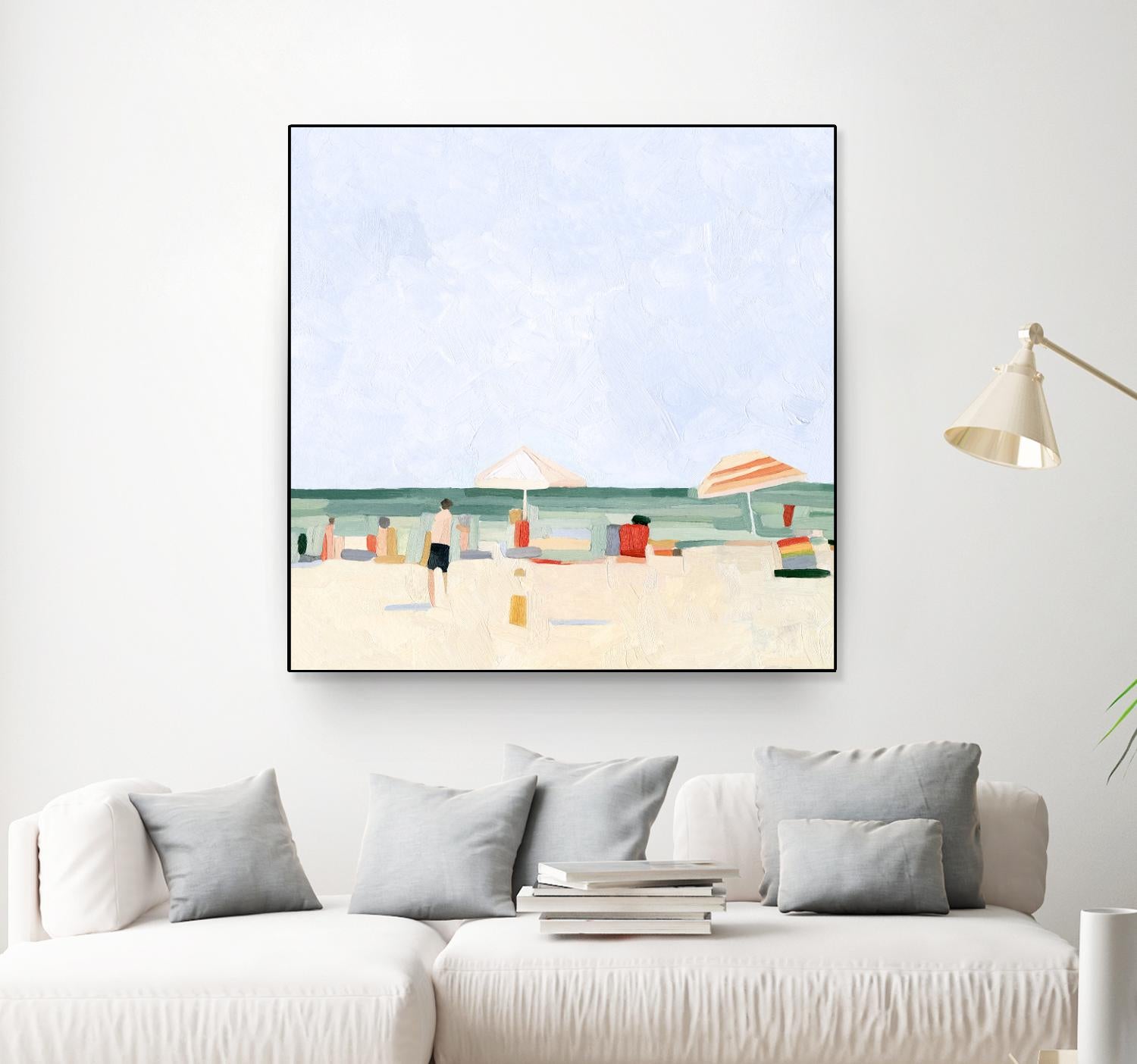 Family Vacation II by Emma Scarvey on GIANT ART - beige coastal & tropical abstract