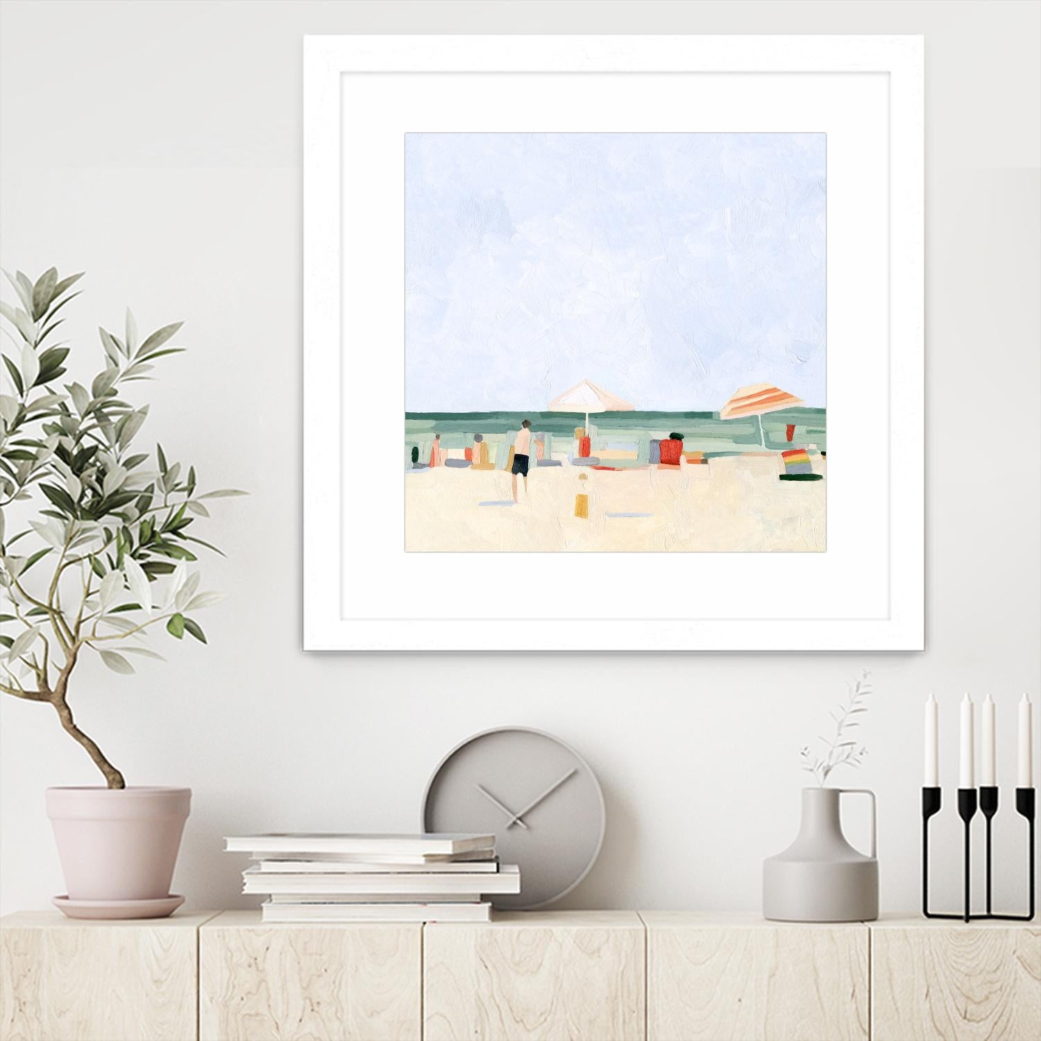 Family Vacation II by Emma Scarvey on GIANT ART - beige coastal & tropical abstract