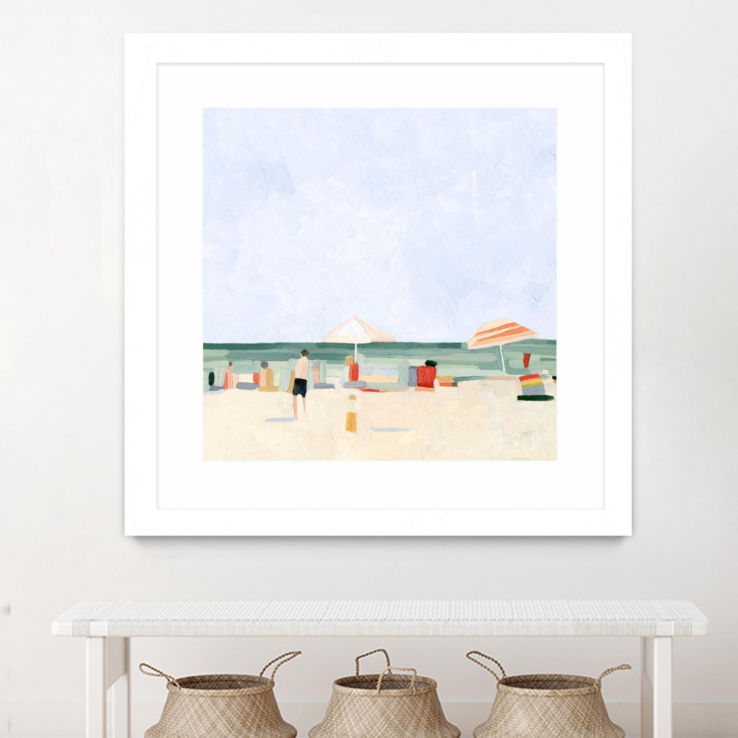 Family Vacation II by Emma Scarvey on GIANT ART - beige coastal & tropical abstract