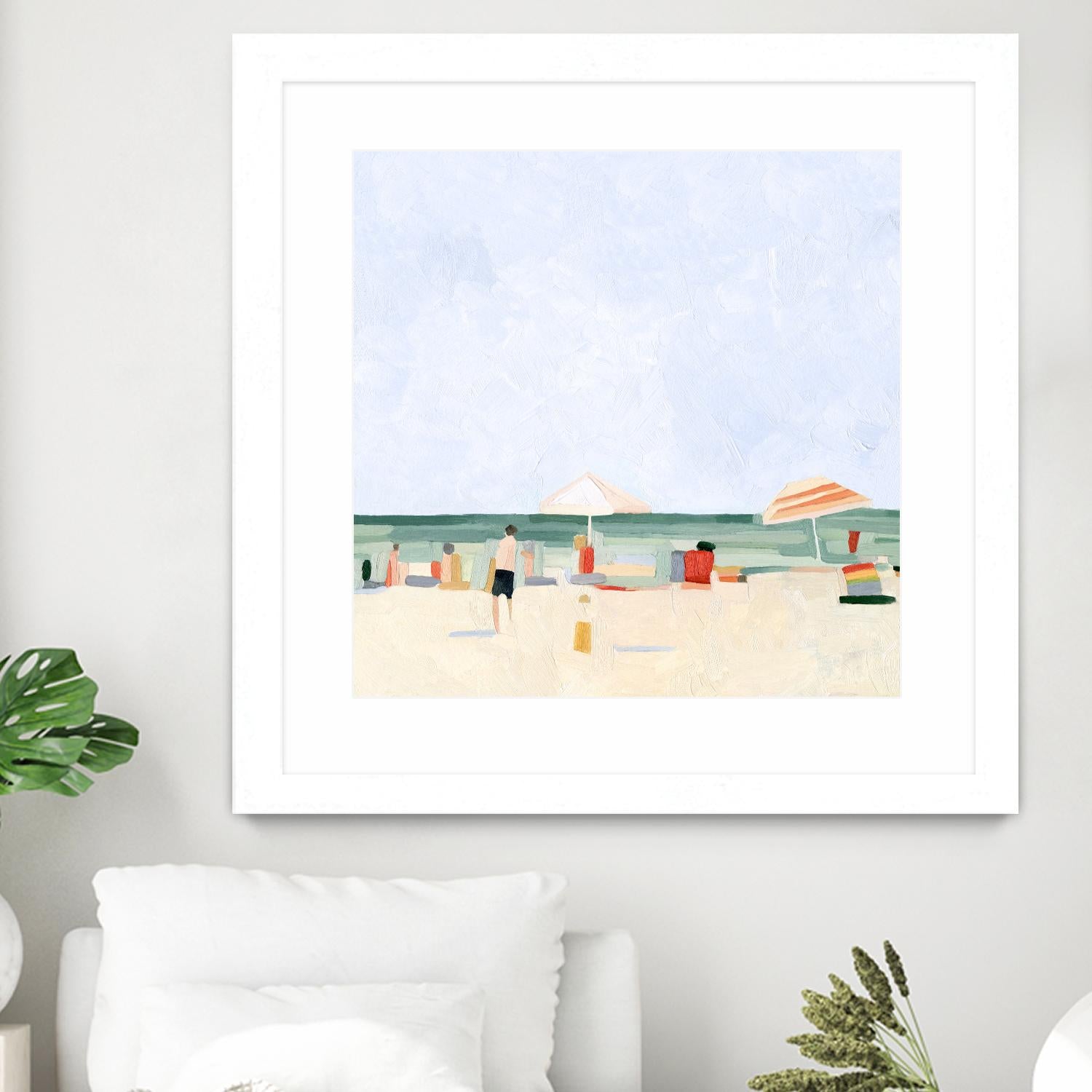 Family Vacation II by Emma Scarvey on GIANT ART - beige coastal & tropical abstract