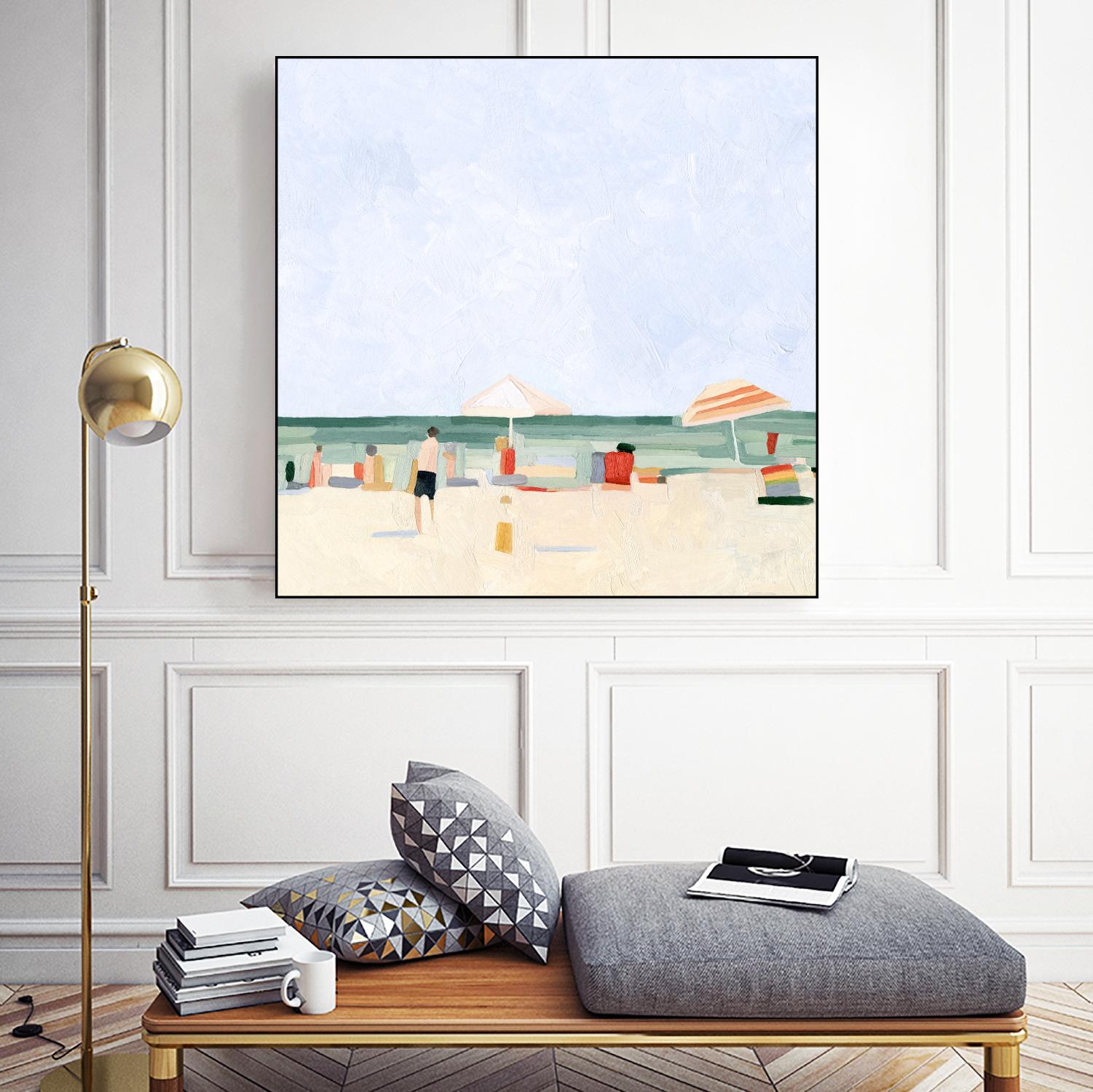 Family Vacation II by Emma Scarvey on GIANT ART - beige coastal & tropical abstract