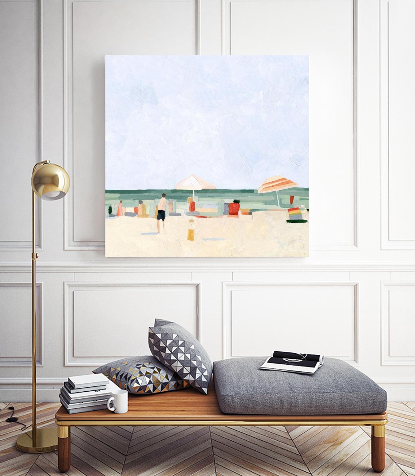 Family Vacation II by Emma Scarvey on GIANT ART - beige coastal & tropical abstract