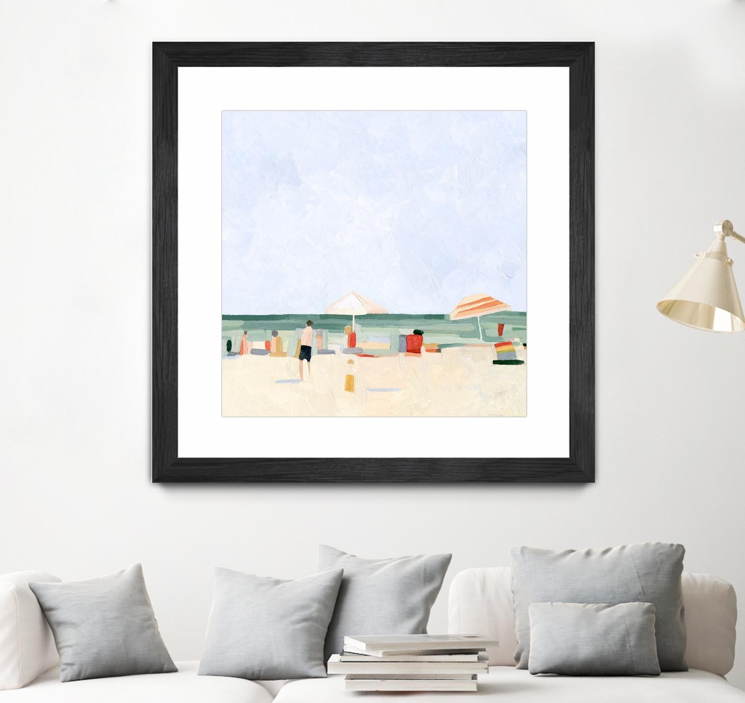 Family Vacation II by Emma Scarvey on GIANT ART - beige coastal & tropical abstract