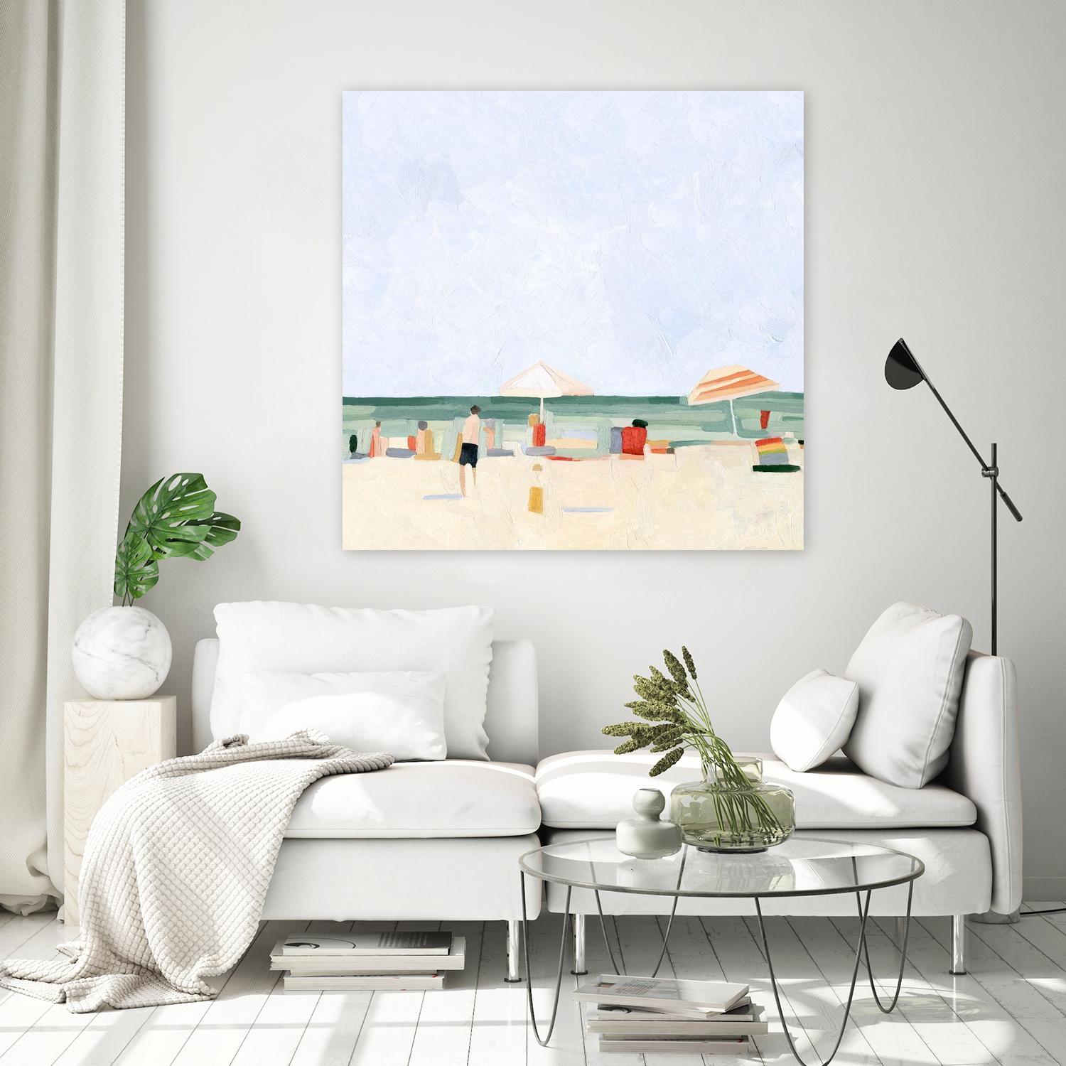 Family Vacation II by Emma Scarvey on GIANT ART - beige coastal & tropical abstract